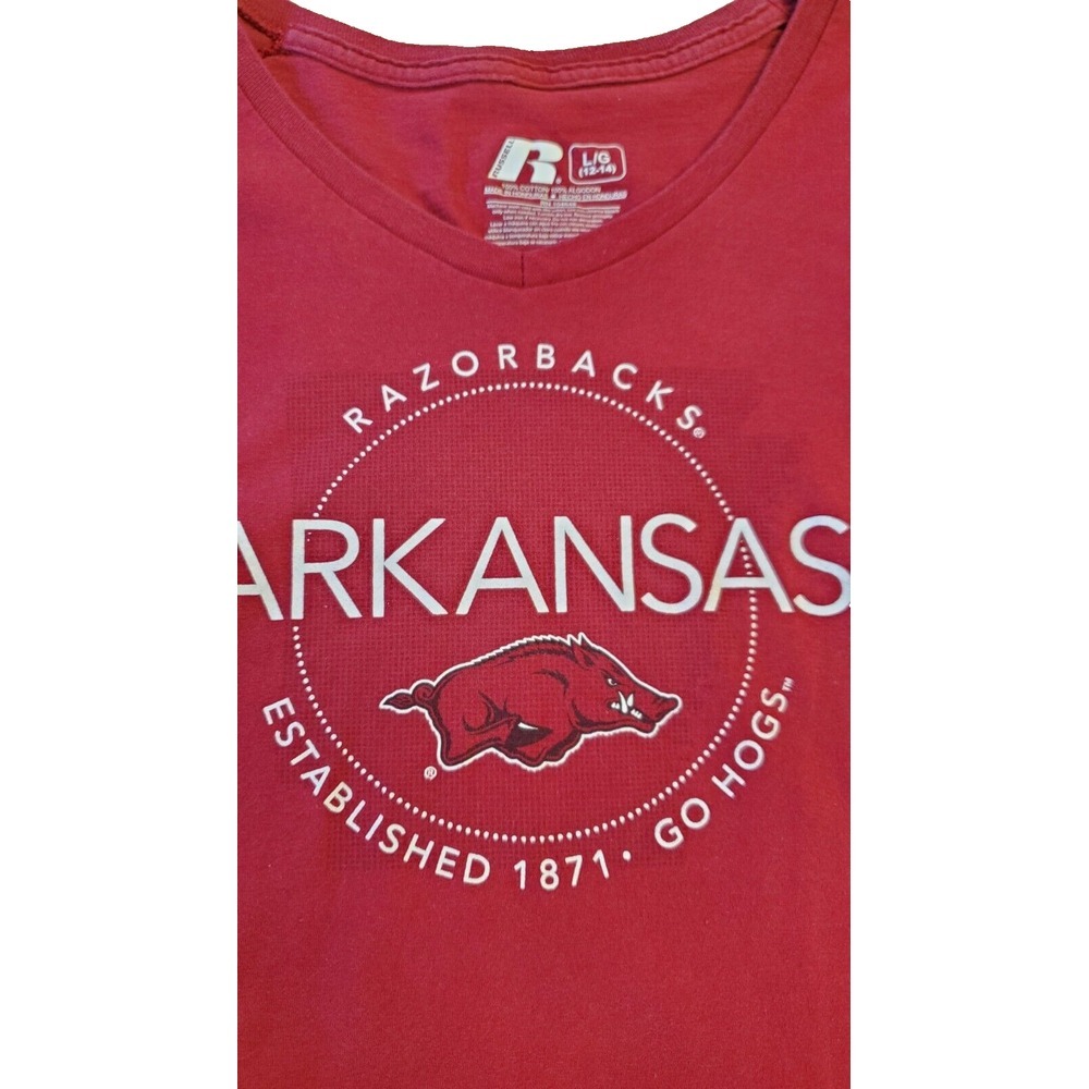 Russell Arkansas Razorbacks Women's T-shirt L/G 12 -14 College
